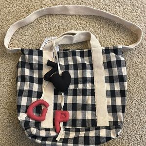 Zara Kids Gingham Fabric Tote Bag